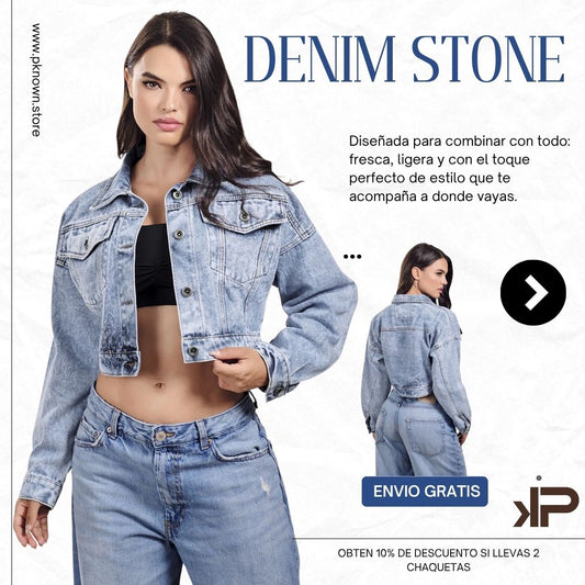 DENIM STONE (Chaqueta jean dama pedreria)