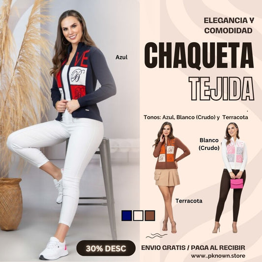 ALUNA (CHAQUETA TEJIDA EN HILO DAMA)