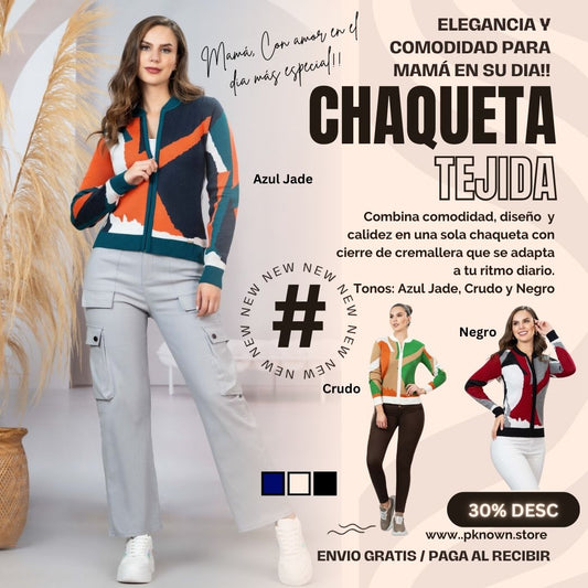 TRENDY COLOR (CHAQUETA TEJIDA EN HILO DAMA)