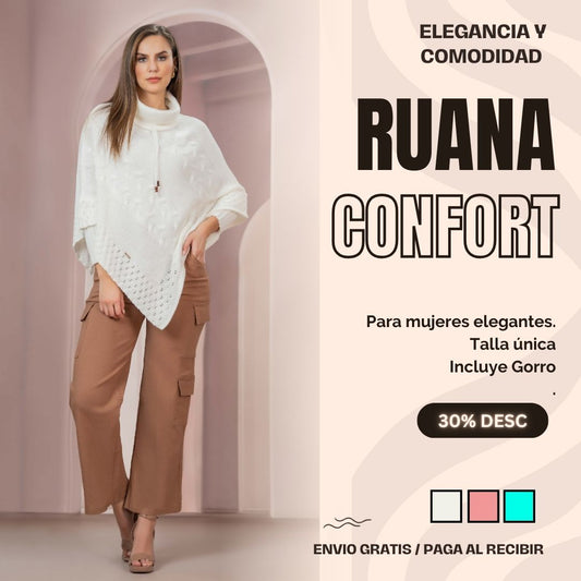 CONFORT (RUANA TEJIDA EN HILO DAMA 5307)