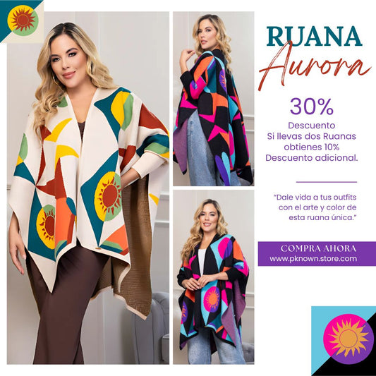 AURORA (RUANA TEJIDA EN HILO DAMA 5425)